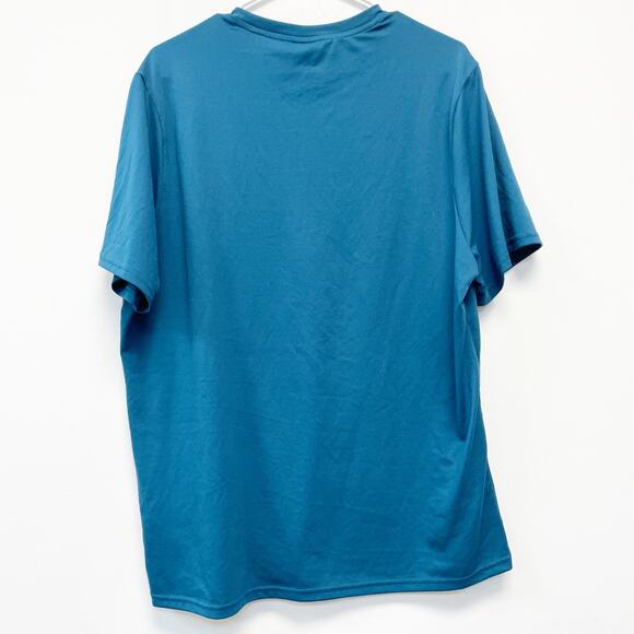 Gymshark Men's Stretch Short Sleeve Athletic Sport T Shirt Blue Size XL - Picture 2 of 4